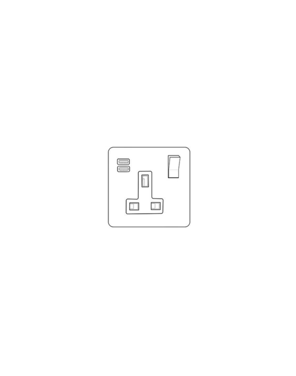 1 Gang 13A Socket with USB-A+C / Winchester — in situ