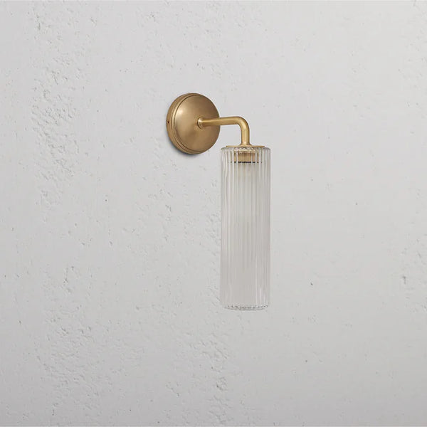 Claremont Small Wall Light Fluted Glass