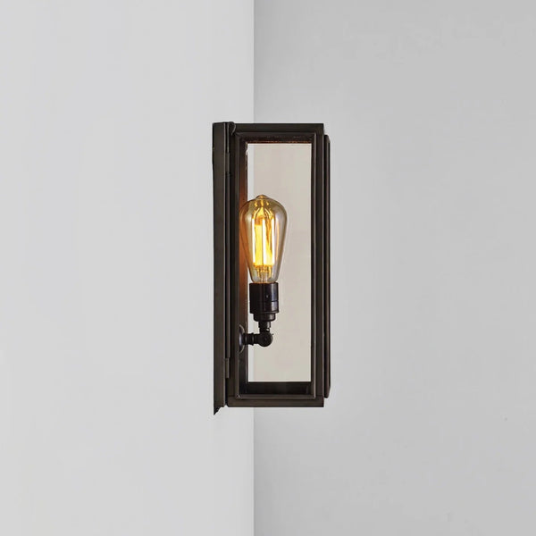 Original BTC Narrow Box Wall Light 7649 (Externally Glazed) — in situ