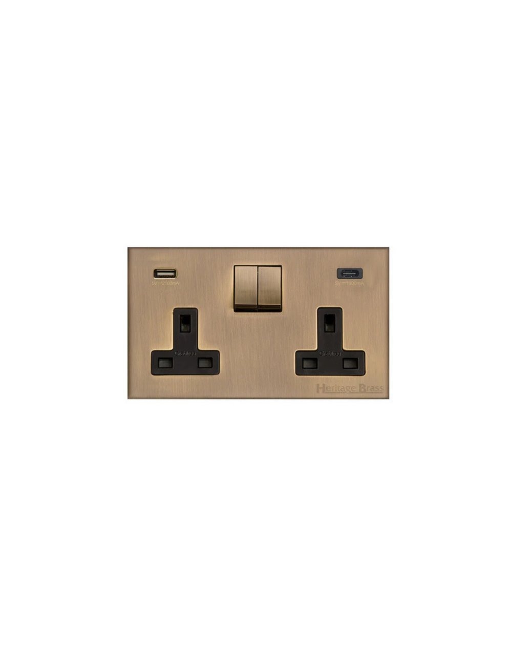2 Gang 13A Socket with USB-A+C / Winchester