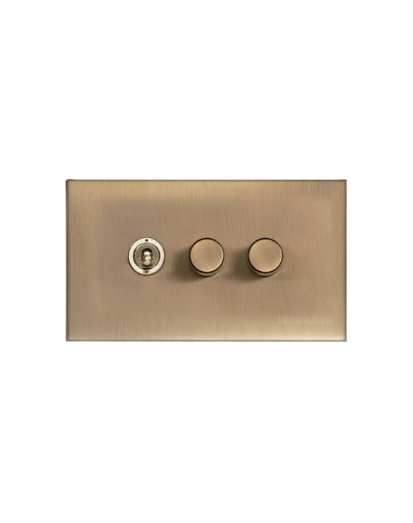 3 Gang Mixed Toggle TED Dimmer Switch / Winchester