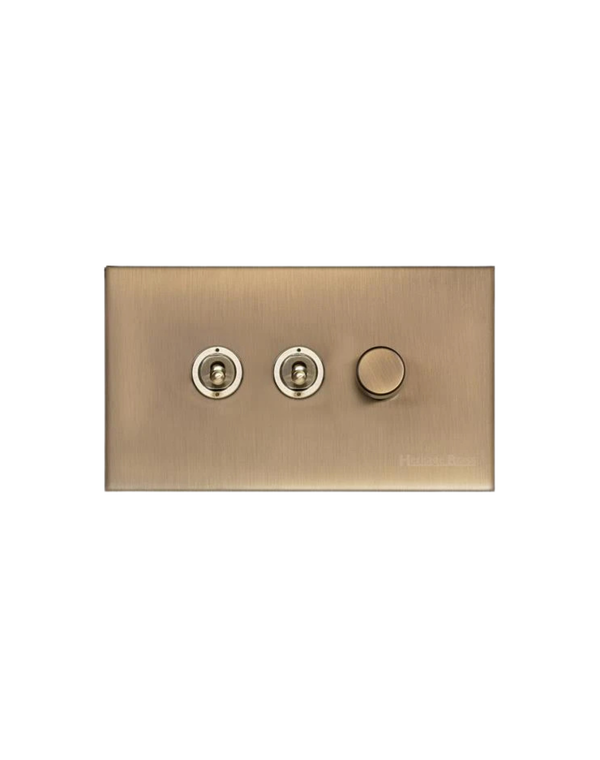 3 Gang Mixed Toggle TED Dimmer Switch / Winchester
