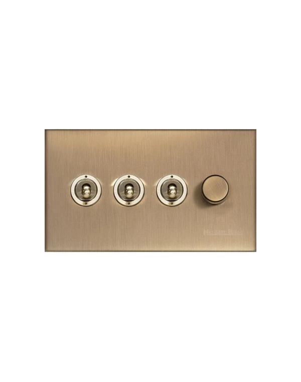 4 Gang Mixed Toggle TED Dimmer Switch / Winchester