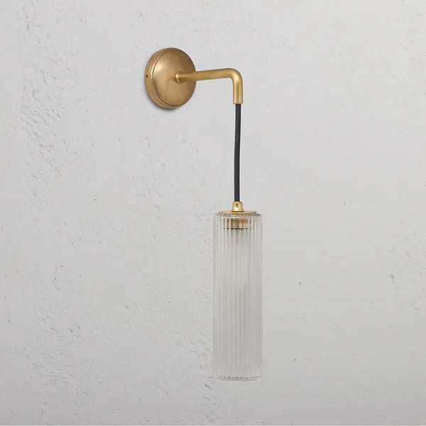 Claremont Small Hanging Wall Light Fluted Glass
