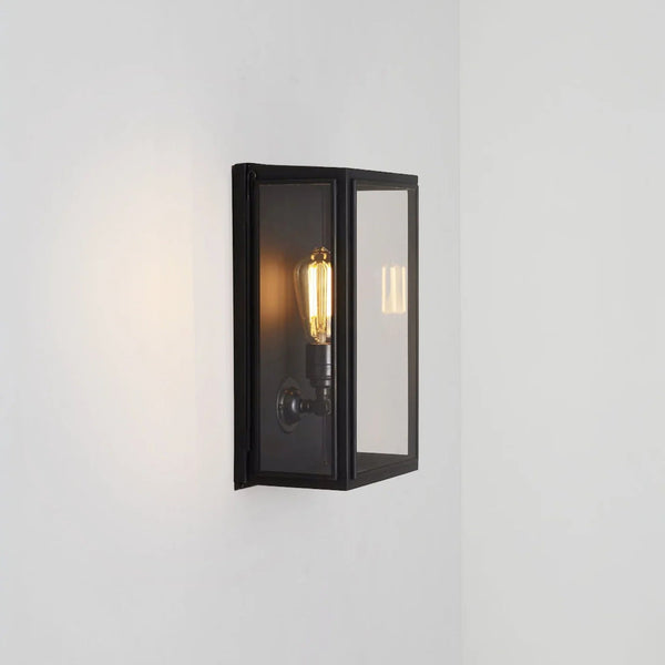 Original BTC Medium Box Wall Light 7642 (Externally Glazed) — in situ