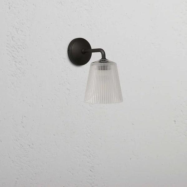 Richmond Small Wall Light Fluted Glass — in situ