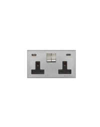 2 Gang 13A Socket with USB-A+C / Winchester