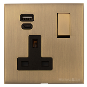 1 Gang 13A Socket with USB-A+C / Winchester