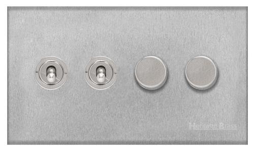 4 Gang Mixed Toggle TED Dimmer Switch / Winchester