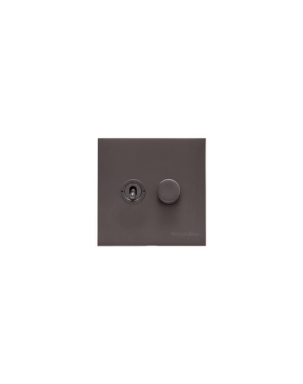 2 Gang Mixed Toggle TED  Dimmer Switch / Winchester — in situ