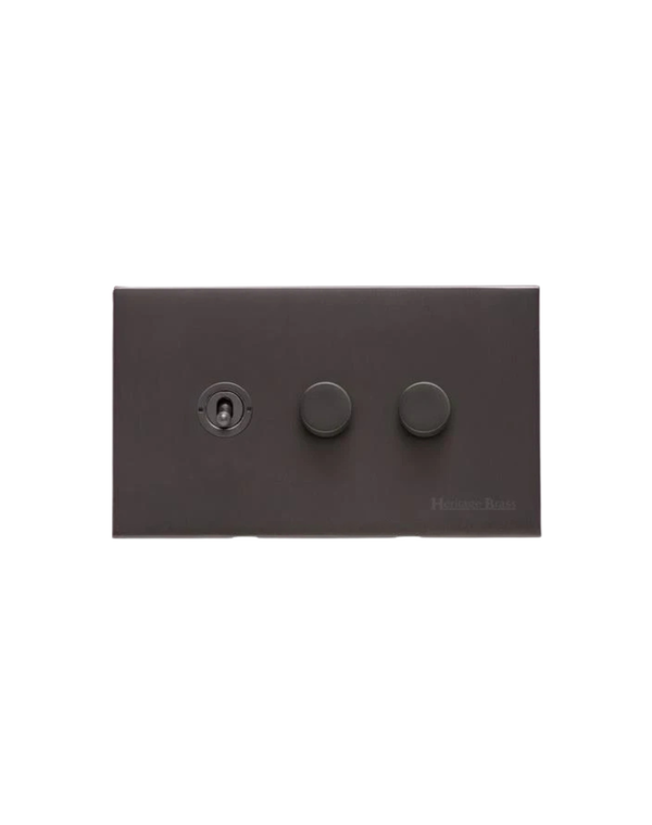 3 Gang Mixed Toggle TED Dimmer Switch / Winchester — in situ