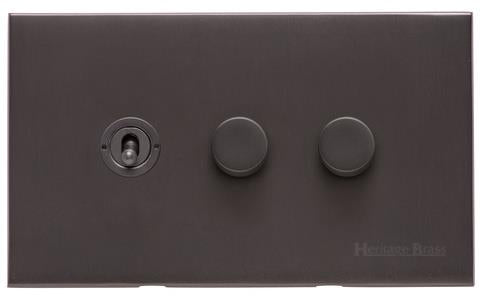3 Gang Mixed Toggle TED Dimmer Switch / Winchester