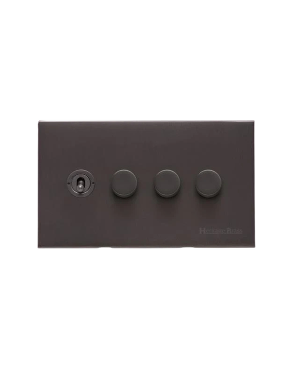 4 Gang Mixed Toggle TED Dimmer Switch / Winchester — in situ
