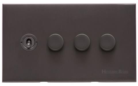 4 Gang Mixed Toggle TED Dimmer Switch / Winchester