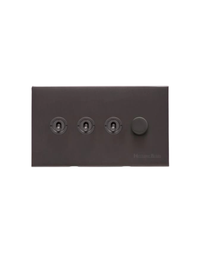 4 Gang Mixed Toggle TED Dimmer Switch / Winchester