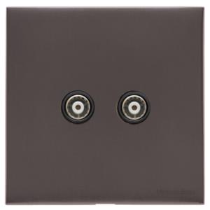 2 Gang TV Coaxial Socket / Winchester
