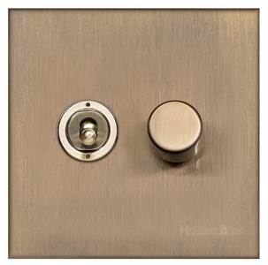 2 Gang Mixed Toggle TED  Dimmer Switch / Winchester