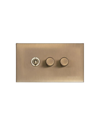 3 Gang Mixed Toggle TED Dimmer Switch / Winchester