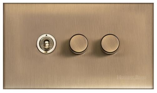 3 Gang Mixed Toggle TED Dimmer Switch / Winchester