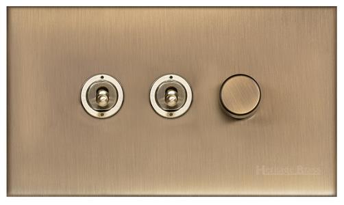 3 Gang Mixed Toggle TED Dimmer Switch / Winchester