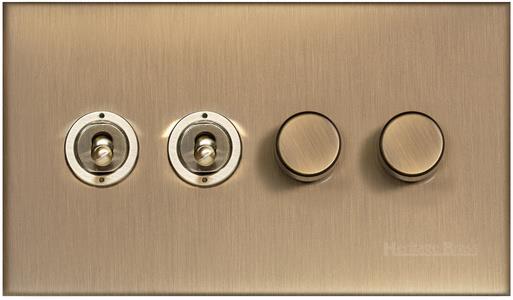 4 Gang Mixed Toggle TED Dimmer Switch / Winchester