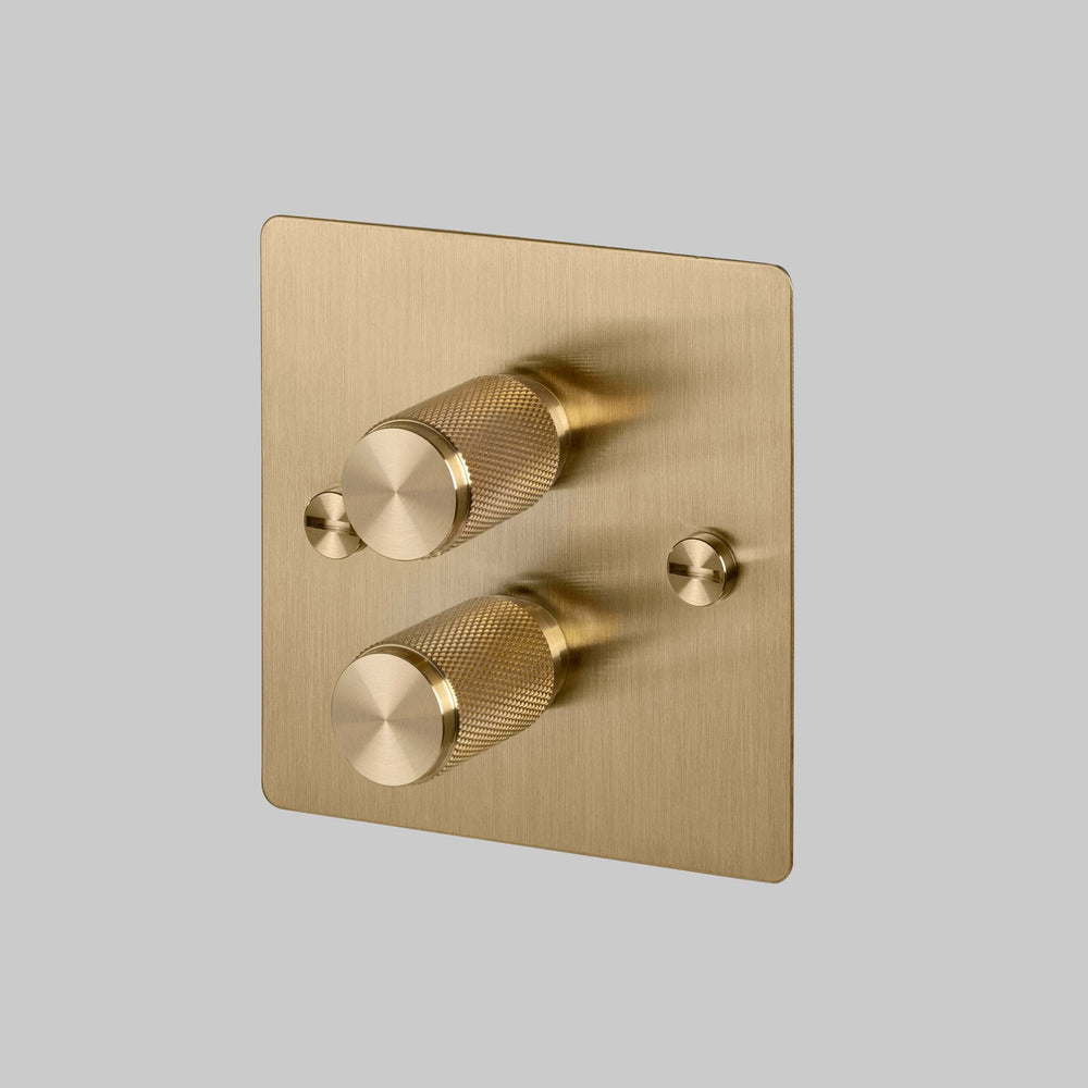 2G Dimmer / 120W / Brass
