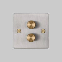 2G Dimmer / 120W / Steel